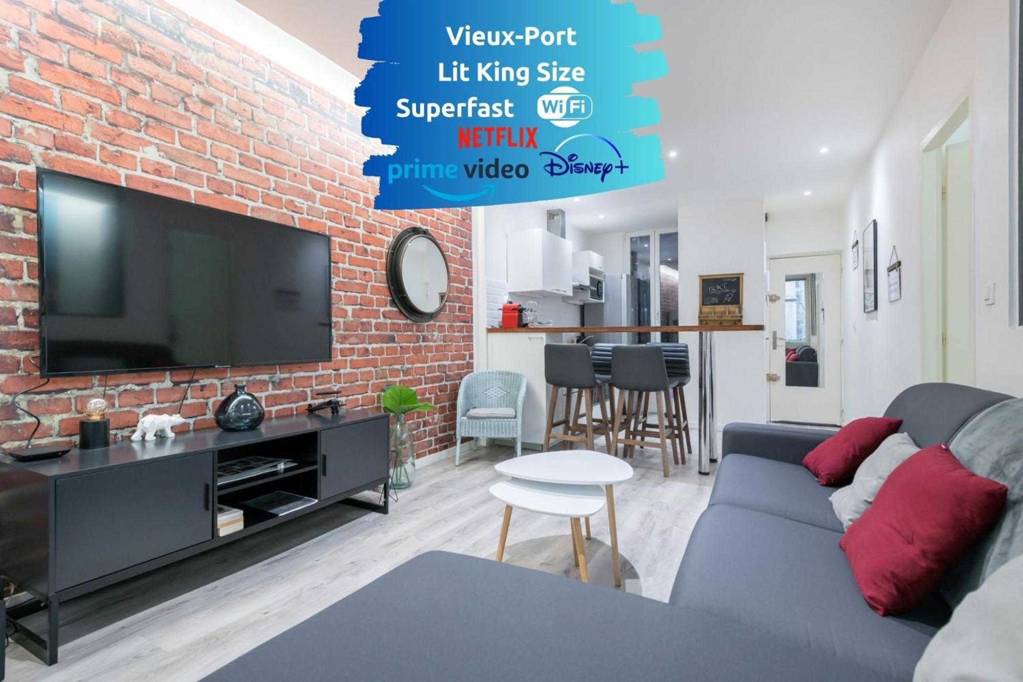 Sud Passion - Fada Vieux Port - Calme - Linge De Qualite - Lit King Size - Fibre Διαμέρισμα Μασσαλία Εξωτερικό φωτογραφία